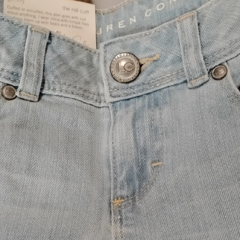 LC Lauren Conrad Light Blue Gabby Roll Cuff Ankle Jeans - Picture 3 of 8